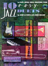 10 Easy Jazz Duets C Edition Book & Cd Sheet Music Songbook