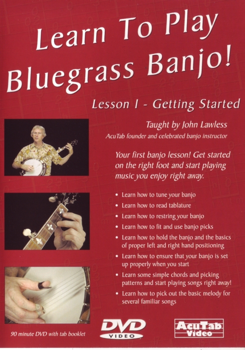 Learn To Play Bluegrass Banjo Lesson 1 Lawless Dvd Sheet Music Songbook