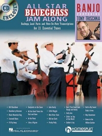 All Star Bluegrass Jam Along Banjo Book & Cd Sheet Music Songbook