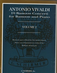Vivaldi 10 Bassoon Concerti Vol 2 Sheet Music Songbook