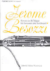 Besozzi Sonata Bb Bassoon Sheet Music Songbook