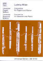 Milde Concertino Bassoon & Piano Sheet Music Songbook