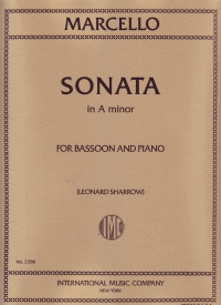 Marcello Sonata Amin Sharrow Bassoon & Piano Sheet Music Songbook