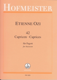 Ozi 42 Caprices Bassoon Sheet Music Songbook