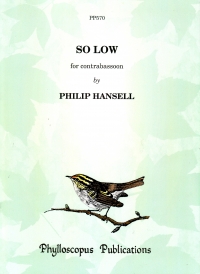 Hansell So Low Solo Contrabassoon Sheet Music Songbook