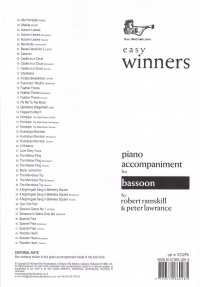 Easy Winners Lawrance Bassoon Piano Accompaniments Sheet Music Songbook
