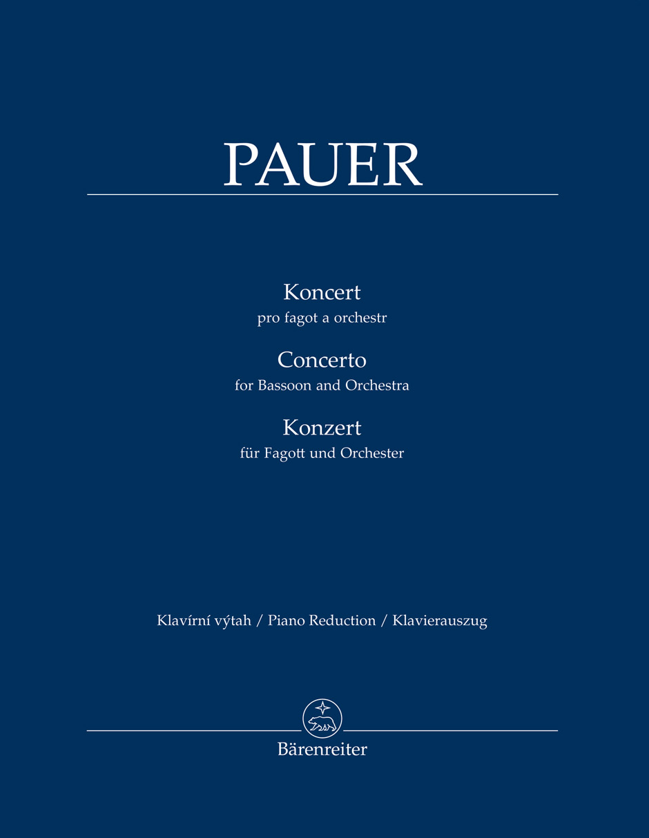 Pauer Concerto For Bassoon & Orch Bassoon & Piano Sheet Music Songbook