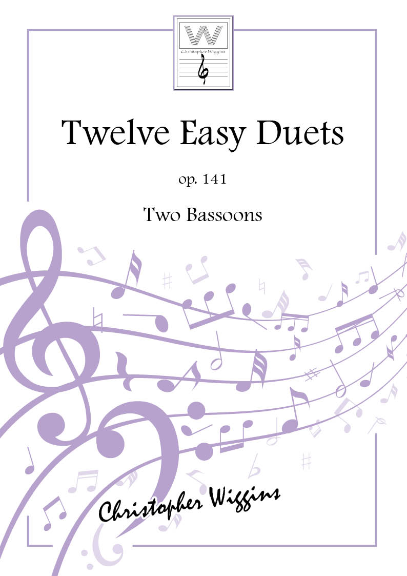 Wiggins Twelve Easy Duets Op141 2 Bassoons Sheet Music Songbook