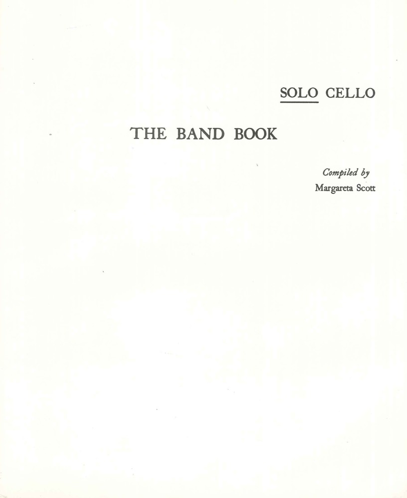 String Band Book Scott Solo Cello Sheet Music Songbook