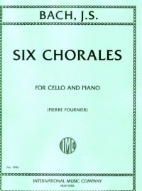 Bach Six Chorales Fournier Cello Sheet Music Songbook