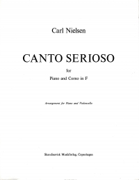 Nielsen Canto Serioso Cello Sheet Music Songbook
