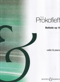 Prokofiev Ballade Op15 Cello & Piano Sheet Music Songbook