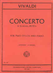 Vivaldi Concerto Gmin Rv531 Op58/3 Cello Duet Sheet Music Songbook