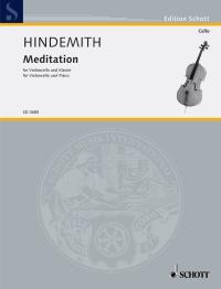 Hindemith Meditation Noblissima Visione Cello & Pf Sheet Music Songbook