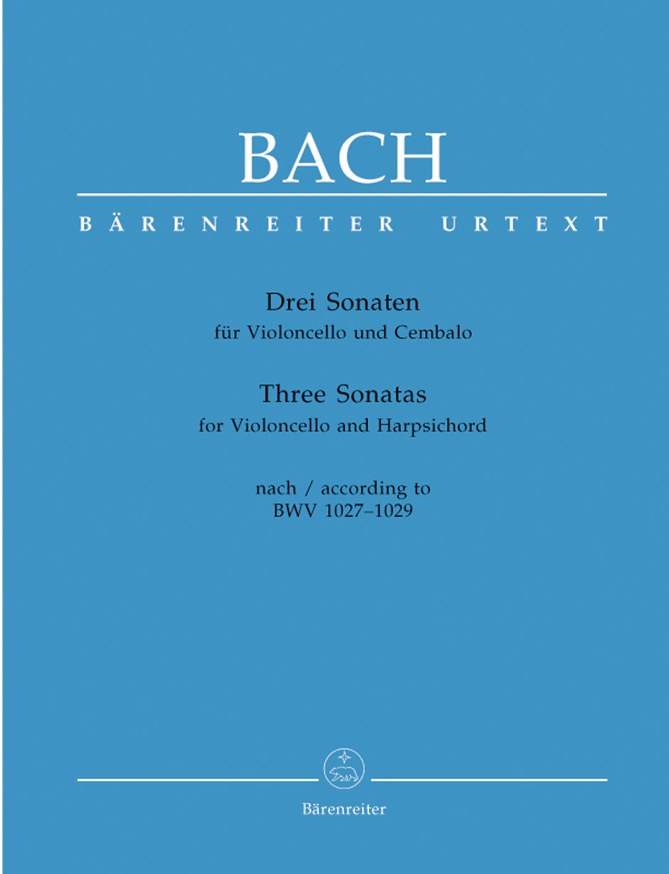 Bach Sonatas (3) Bwv 1027-29 Eppstein Cello Sheet Music Songbook