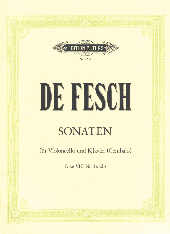 De Fesch Sonatas Op8 No 3 & 4 Cello Sheet Music Songbook