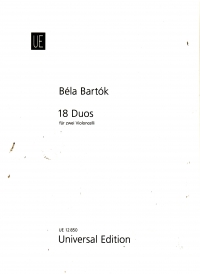 Bartok Duos (18) Cello Duet Sheet Music Songbook