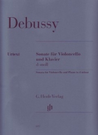 Debussy Sonata Dmin Cello & Piano Sheet Music Songbook
