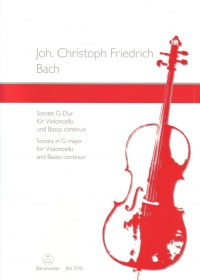 Bach Jcf Sonata Gmaj Cello & Piano Sheet Music Songbook