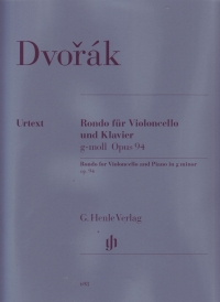 Dvorak Rondo Gmin Op94 Cello & Piano Sheet Music Songbook