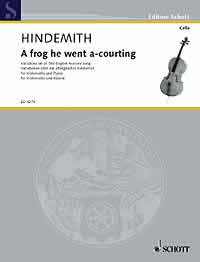 Hindemith Frog He Went A-courting Cello Sheet Music Songbook