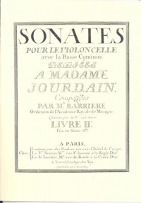 Barriere Sonatas Pour Le Violoncelle/basse Book 2 Sheet Music Songbook