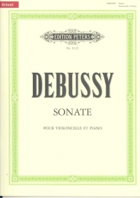 Debussy Cello Sonata Cello And Piano Sheet Music Songbook