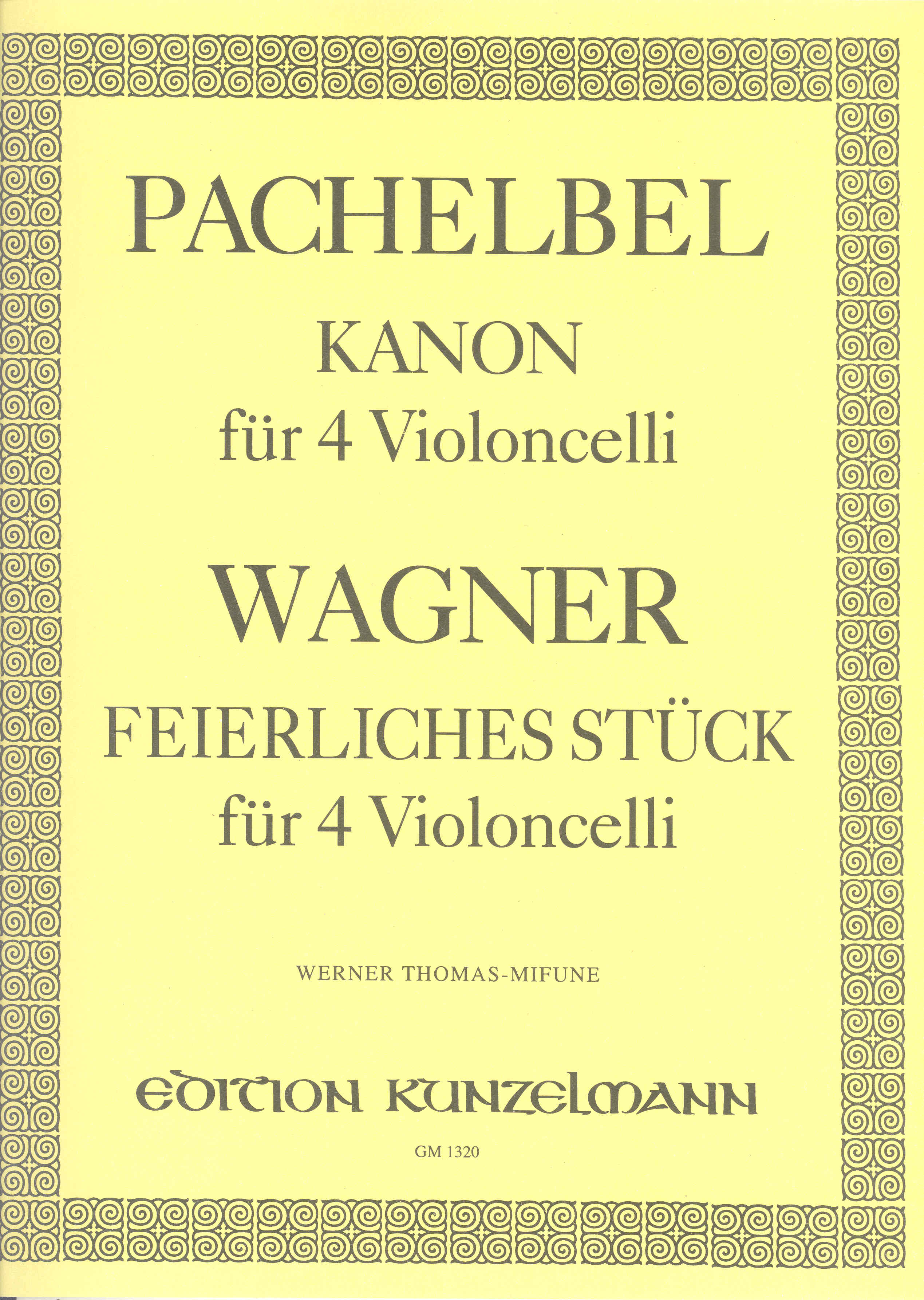 Pachelbel Canon 4 Cello Parts Sheet Music Songbook
