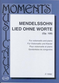 Mendelssohn Song Without Words Cello & Piano Sheet Music Songbook