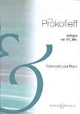Prokofiev Adagio (cinderella) Op97 Bis Cello Sheet Music Songbook