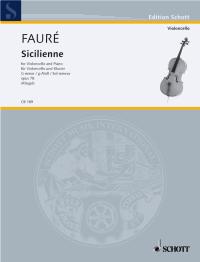 Faure Sicilienne Op78 Gmin Kliegel Cello & Piano Sheet Music Songbook