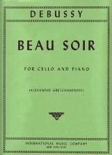 Debussy Beau Soir For Cello And Piano Sheet Music Songbook