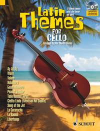 Latin Themes Cello Book & Cd Sheet Music Songbook