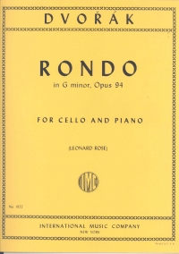 Dvorak Rondo Op94 Cello & Piano Sheet Music Songbook