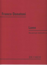 Donatoni Lame Cello Sheet Music Songbook