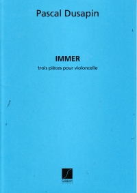 Dusapin Immer Cello Sheet Music Songbook