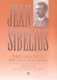 Sibelius Three Early Pieces Cello & Piano Sheet Music Songbook