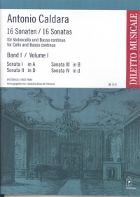 Caldara 16 Sonatas Vol 1 Cello & Piano Sheet Music Songbook
