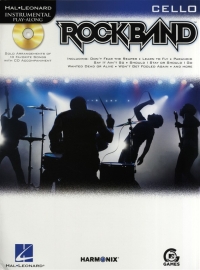 Rock Band Instrumental Play Along Cello Book & Cd Sheet Music Songbook