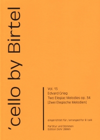 Cello By Birtel Vol 15 Two Elegiac Melodies 8 Cell Sheet Music Songbook