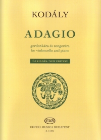 Kodaly Adagio Cello & Piano Sheet Music Songbook