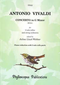 Vivaldi Concerto Gmin Rv531 Cello & Piano Reduct Sheet Music Songbook