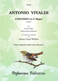 Vivaldi Concerto F Rv539 Lloyd Webber 2 Cellos Sheet Music Songbook