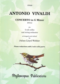 Vivaldi Concerto Gmin Rv812 Lloyd Webber 2 Cellos Sheet Music Songbook