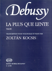Debussy La Plus Que Lente Cello & Piano Sheet Music Songbook