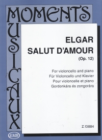 Elgar Salut Damour Pejtsik Cello & Piano Sheet Music Songbook