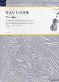 Buxtehude Sonata In D Major Cello & Harpsichord/pf Sheet Music Songbook