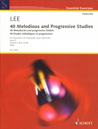 Lee 40 Melodious & Progressive Studies Op31 Vol 2 Sheet Music Songbook