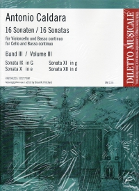 Caldara 16 Sonaten Heft 3 Cello And Piano Sheet Music Songbook