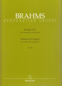 Brahms Sonata F Op99 Cello & Piano Sheet Music Songbook